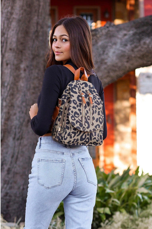 Carina cheetah print travel bag
